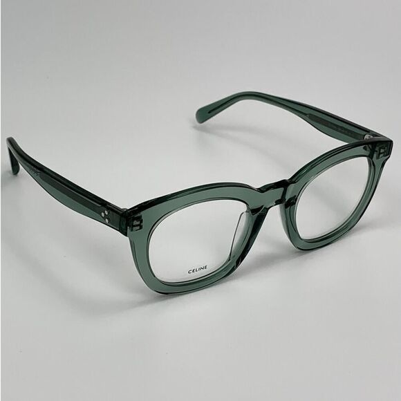 NEW Celine Eyeglasses CL5004IN 48093 Square Transparent Teal Unisex Authentic - Picture 5 of 10